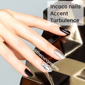incoco nails turbulence Art Deco accent HTF nail wraps
